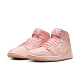 WOMENS AIR JORDAN 1 MID SE - WASHED CORAL/PINK SALT