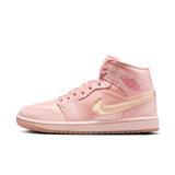 WOMENS AIR JORDAN 1 MID SE - WASHED CORAL/PINK SALT