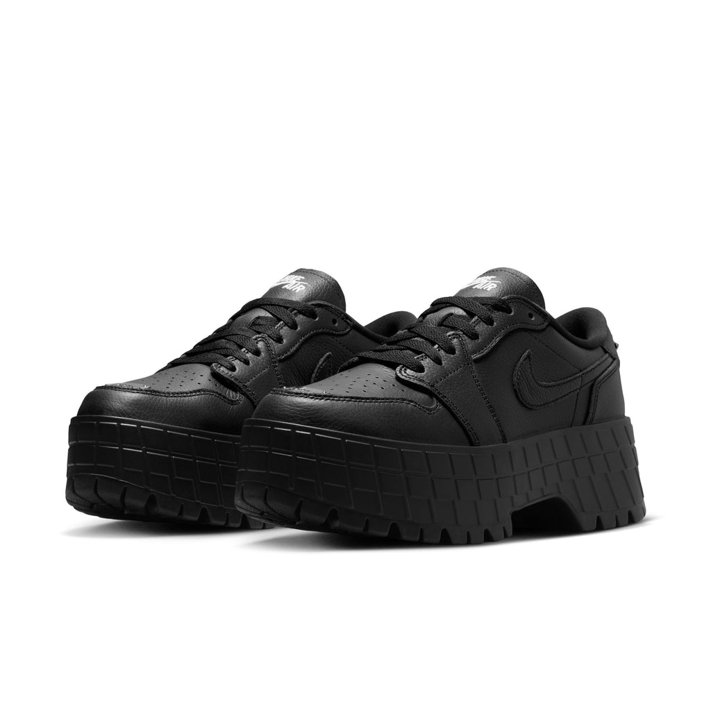 WOMEN'S AIR JORDAN 1 BROOKLYN LOW - BLACK/METALLIC BLACK-WHITE