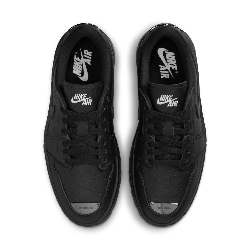 WOMEN'S AIR JORDAN 1 BROOKLYN LOW - BLACK/METALLIC BLACK-WHITE