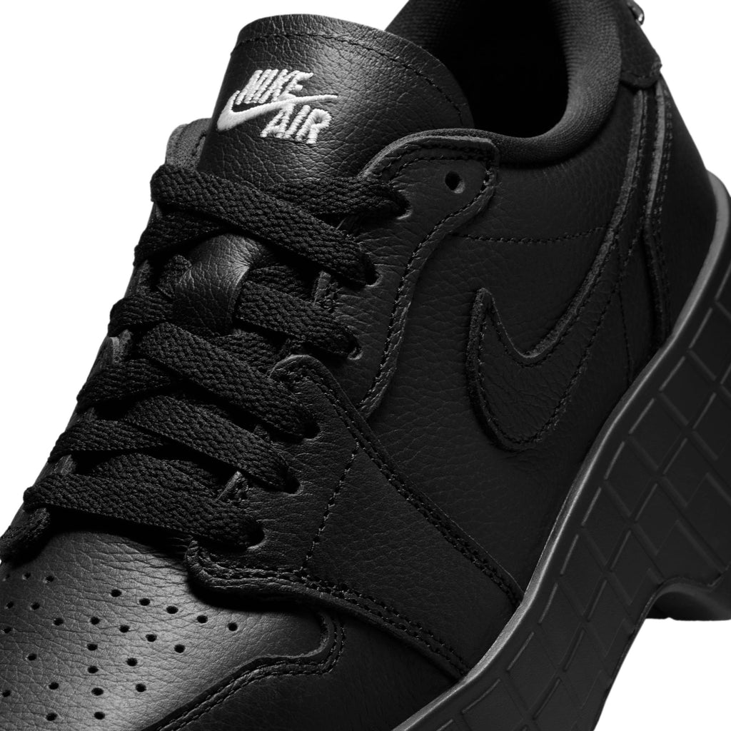 WOMEN'S AIR JORDAN 1 BROOKLYN LOW - BLACK/METALLIC BLACK-WHITE