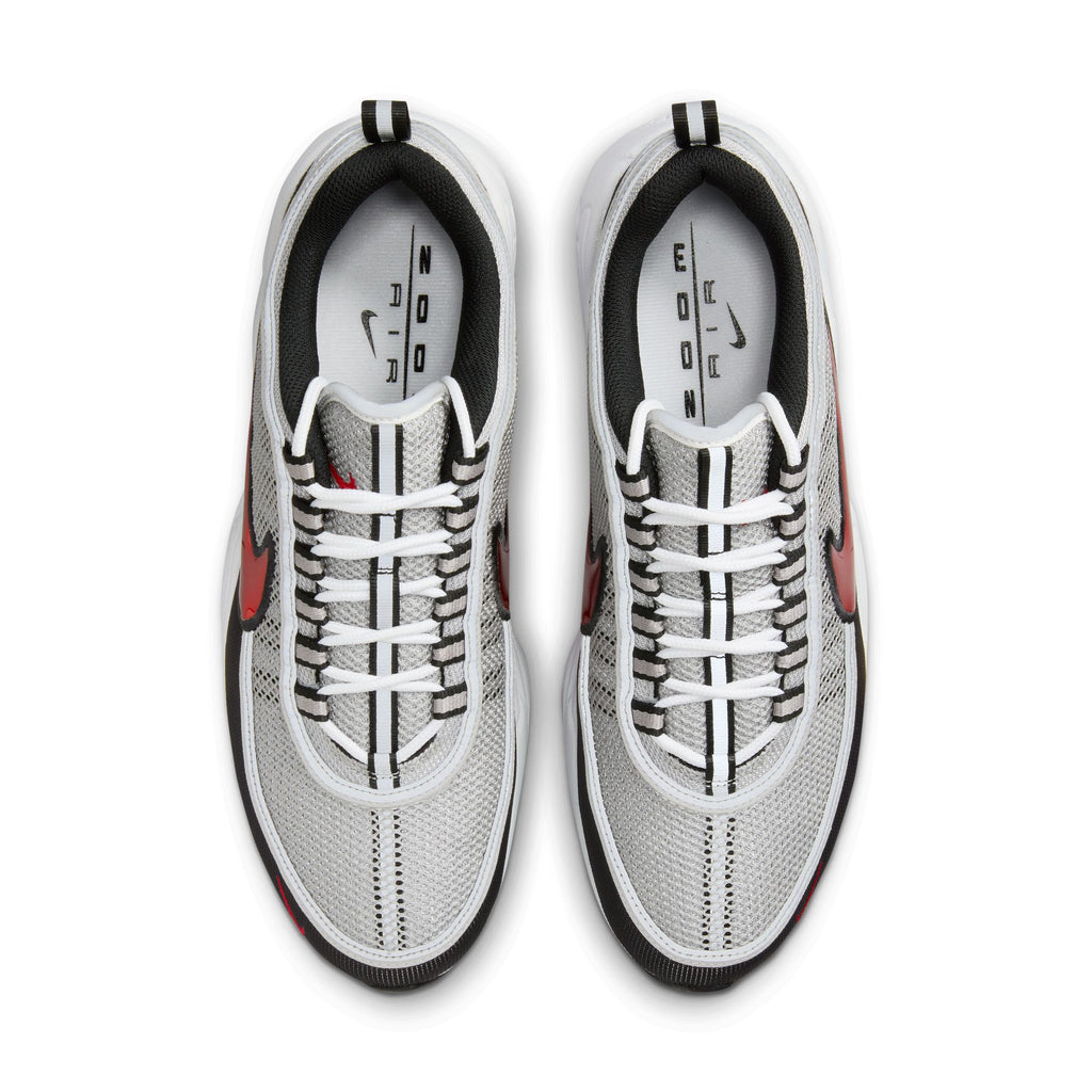 NIKE AIR ZOOM SPIRIDON - METALLIC SILVER/SPORT RED-BLACK-WHITE