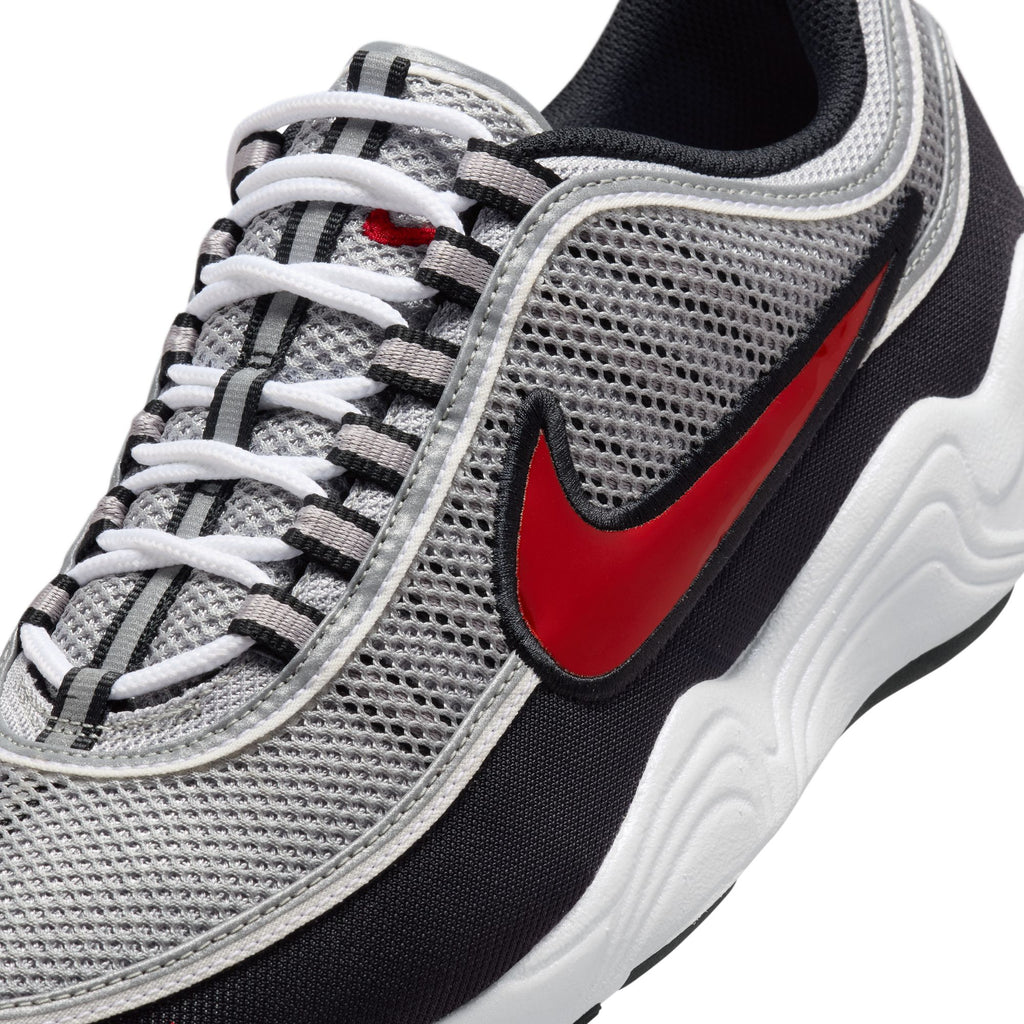 NIKE AIR ZOOM SPIRIDON - METALLIC SILVER/SPORT RED-BLACK-WHITE