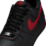 NIKE AIR FORCE 1 '07 LV8 - BLACK/UNIVERSITY RED-BLACK-BLACK