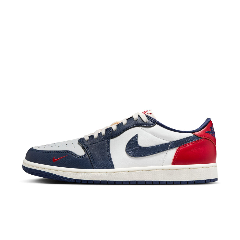 AIR JORDAN 1 LOW - SUMMIT WHITE/GYM RED-MIDNIGHT