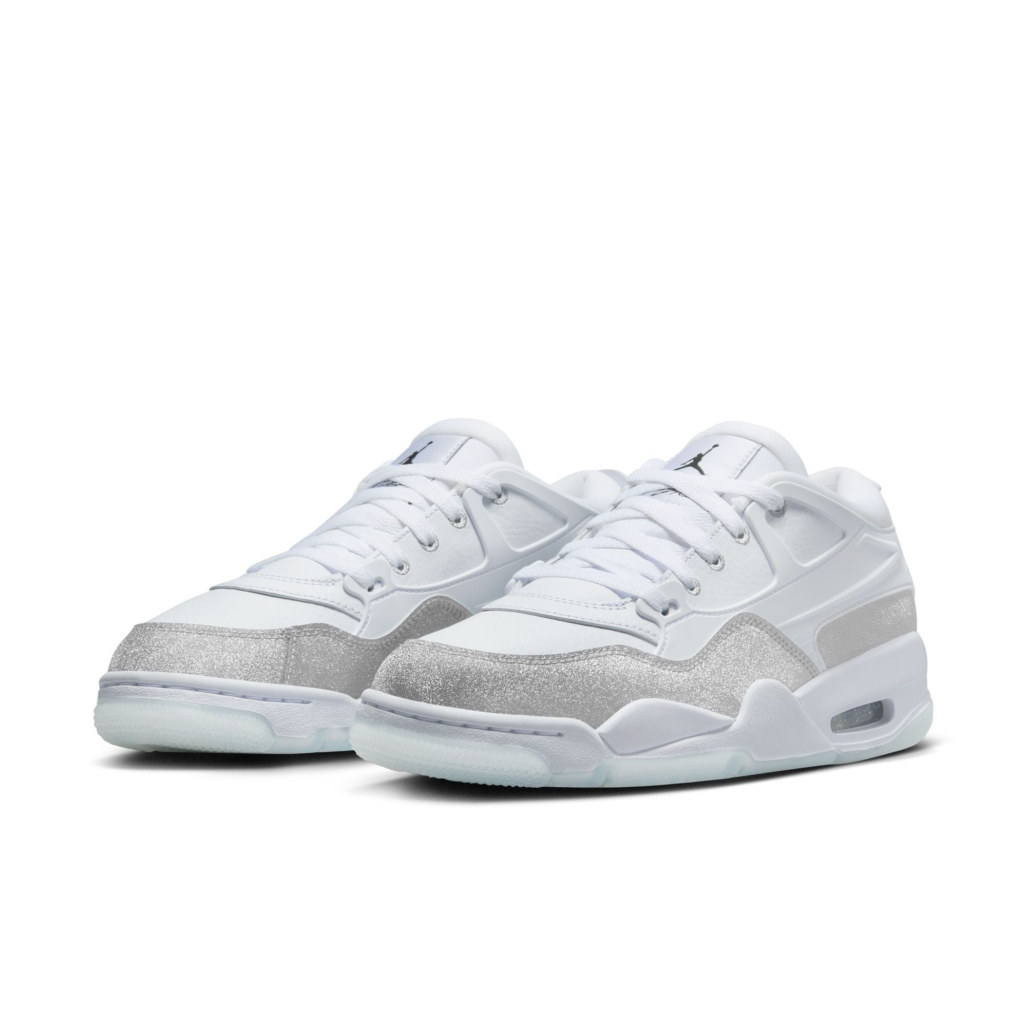 WOMENS AIR JORDAN 4 RM WHITE/METALLIC SILVER Creme321