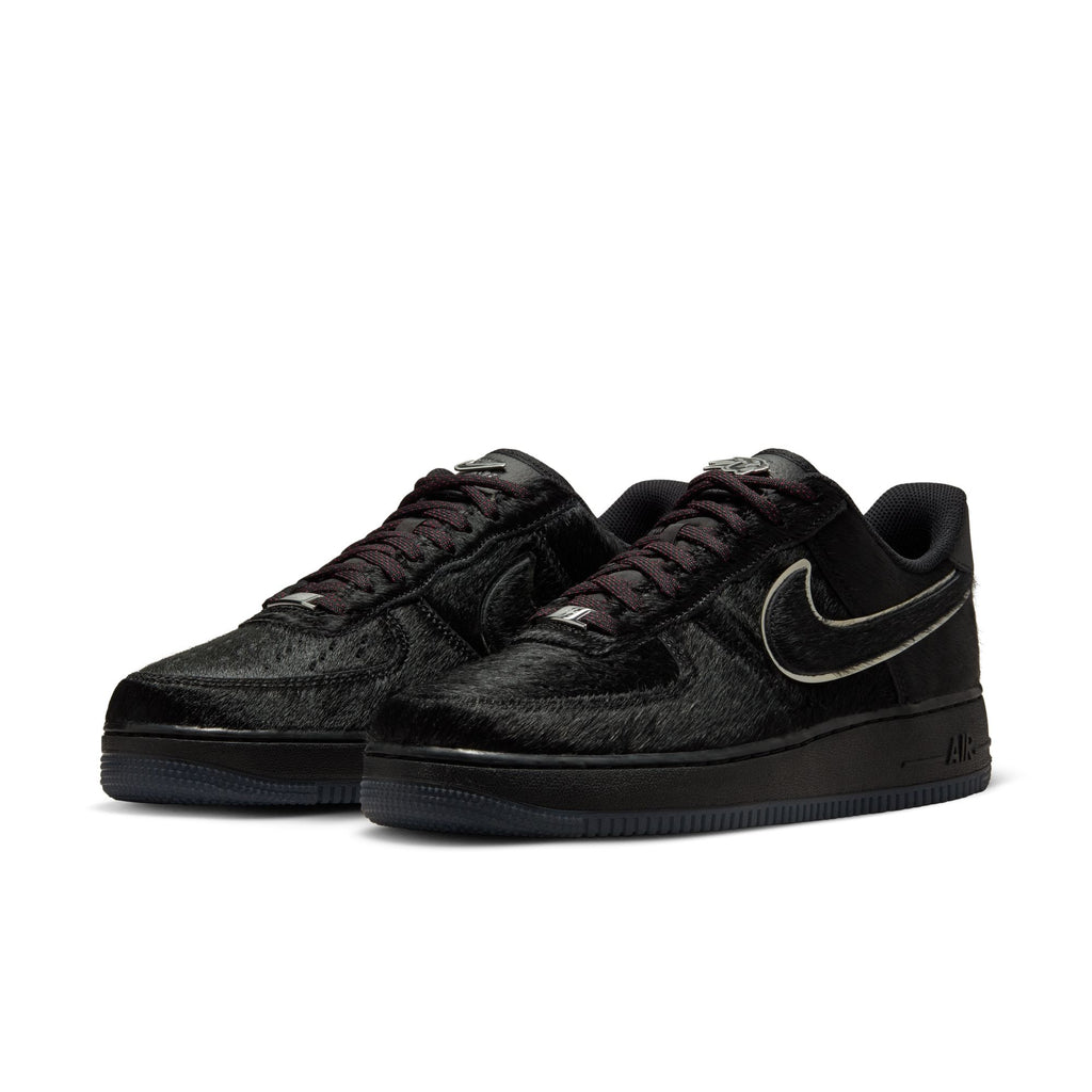 NIKE AIR FORCE 1 '07 "HBCU" - BLACK/METALLIC SILVER-TEAM MAROON