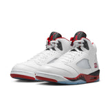 AIR JORDAN 5 RETRO - WHITE/FIRE RED-BLACK