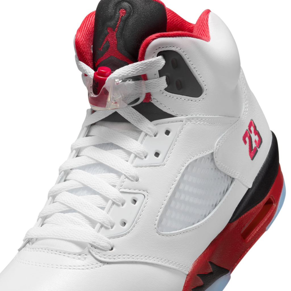 AIR JORDAN 5 RETRO - WHITE/FIRE RED-BLACK