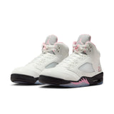 AIR JORDAN 5 RETRO - WHITE/MED SOFT PINK-BLACK