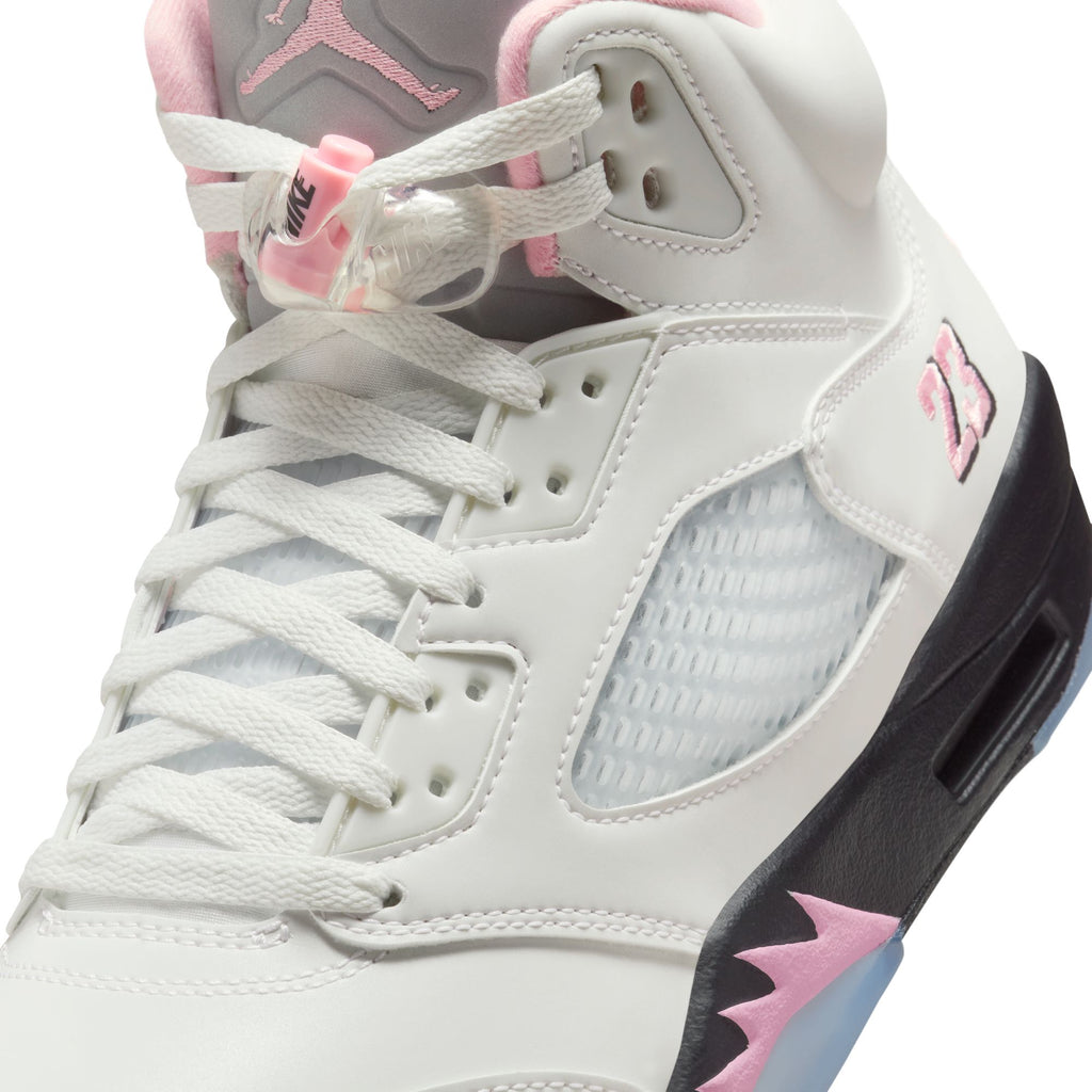 AIR JORDAN 5 RETRO - WHITE/MED SOFT PINK-BLACK
