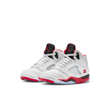 AIR JORDAN 5 RETRO PS - WHITE/FIRE RED-BLACK