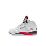AIR JORDAN 5 RETRO PS - WHITE/FIRE RED-BLACK