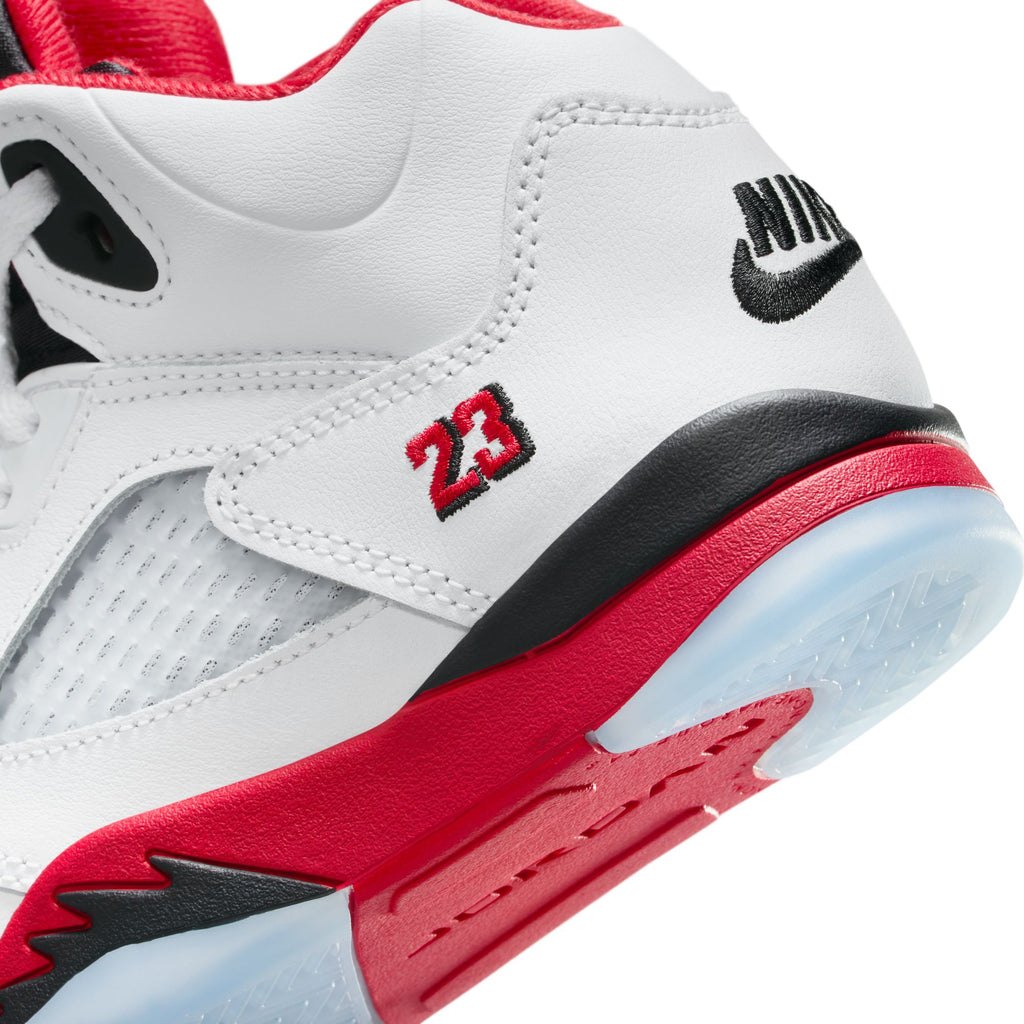AIR JORDAN 5 RETRO PS - WHITE/FIRE RED-BLACK