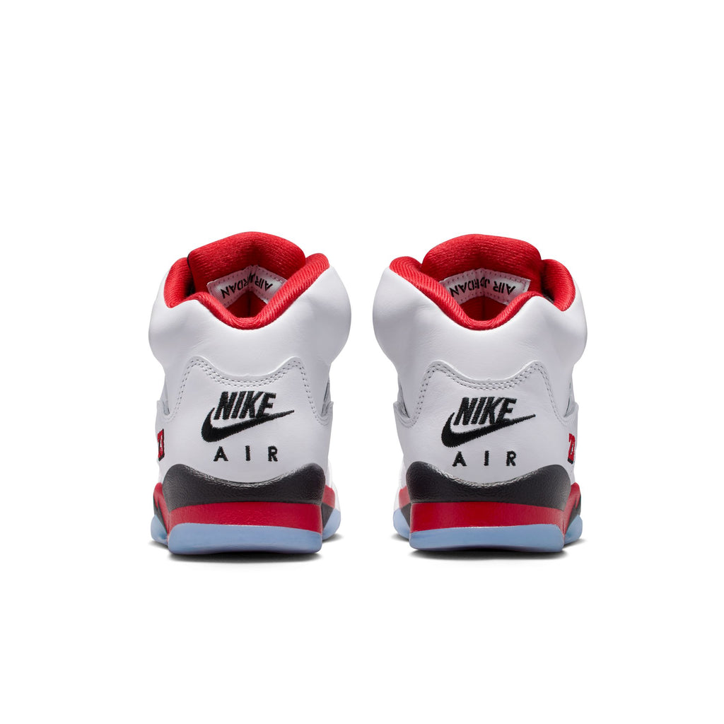 AIR JORDAN 5 RETRO GS - WHITE/FIRE RED-BLACK