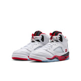 AIR JORDAN 5 RETRO GS - WHITE/FIRE RED-BLACK