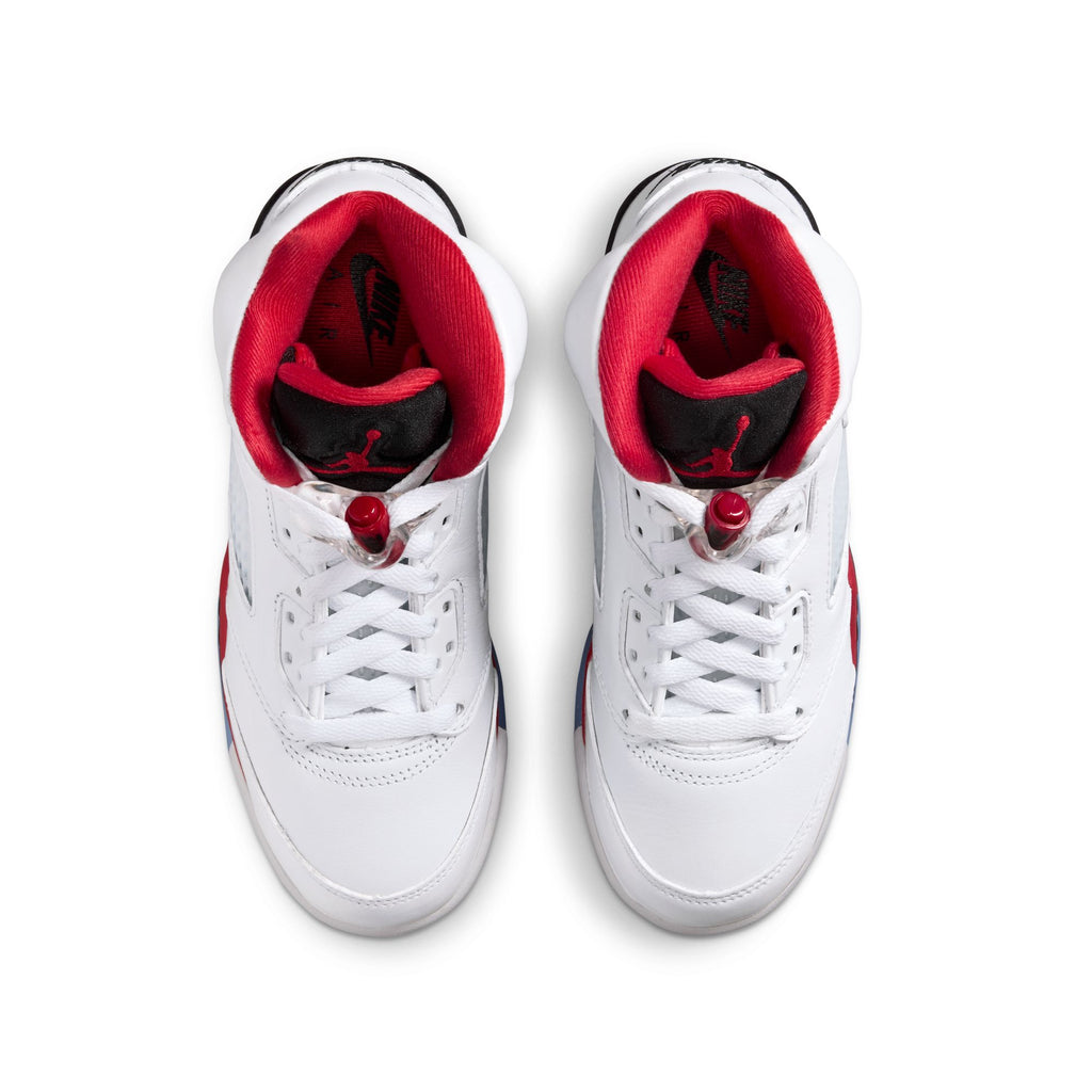 AIR JORDAN 5 RETRO GS - WHITE/FIRE RED-BLACK
