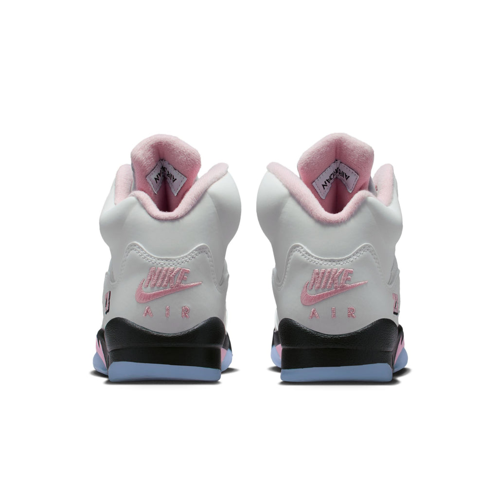 AIR JORDAN 5 RETRO GS - WHITE/MED SOFT PINK-BLACK
