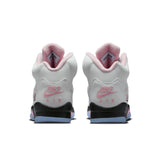 AIR JORDAN 5 RETRO GS - WHITE/MED SOFT PINK-BLACK