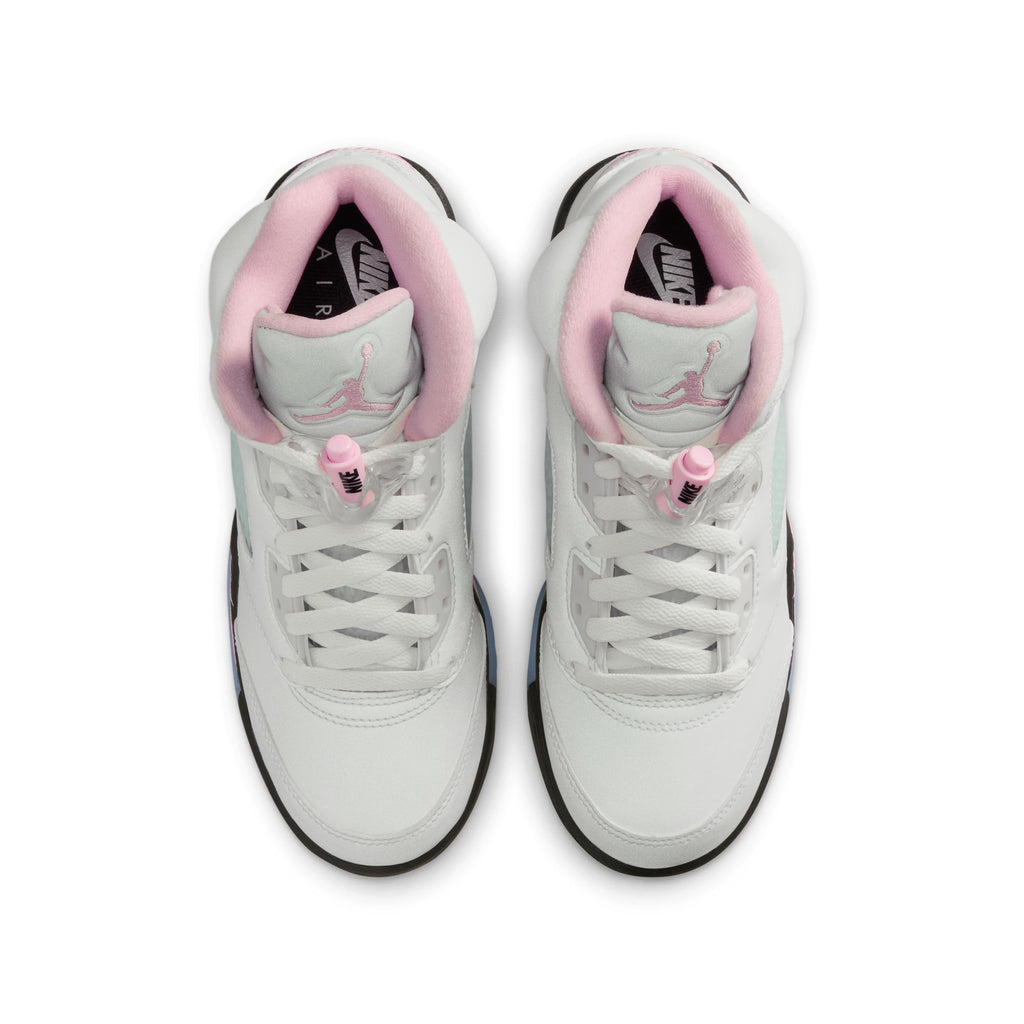 AIR JORDAN 5 RETRO GS - WHITE/MED SOFT PINK-BLACK