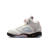 AIR JORDAN 5 RETRO GS - WHITE/MED SOFT PINK-BLACK