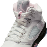 AIR JORDAN 5 RETRO GS - WHITE/MED SOFT PINK-BLACK