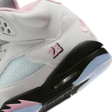AIR JORDAN 5 RETRO GS - WHITE/MED SOFT PINK-BLACK