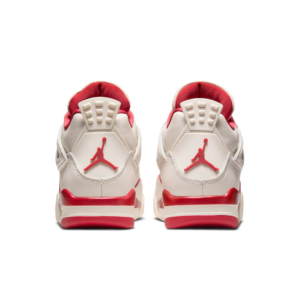 WOMENS AIR JORDAN 4 RETRO - PALE IVORY/SIERRA RED-TOUGH RED