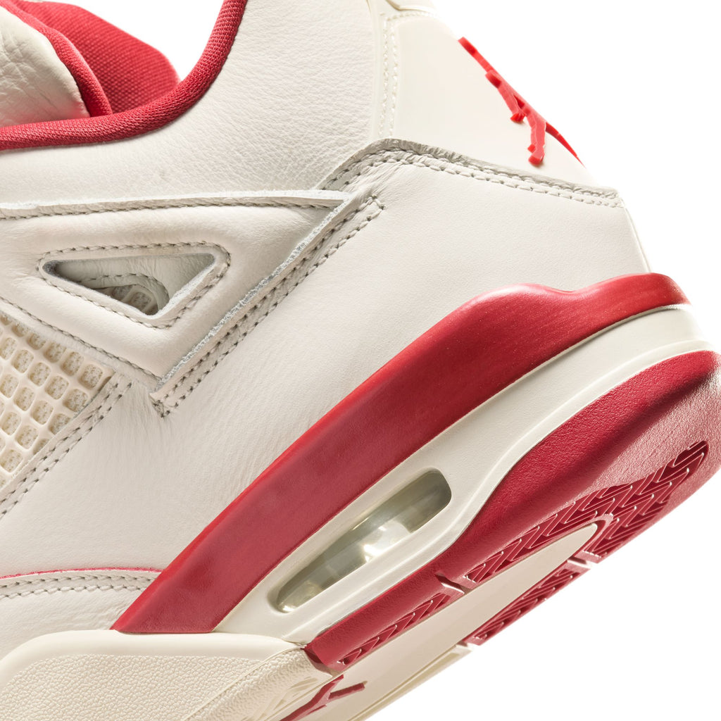 WOMENS AIR JORDAN 4 RETRO - PALE IVORY/SIERRA RED-TOUGH RED