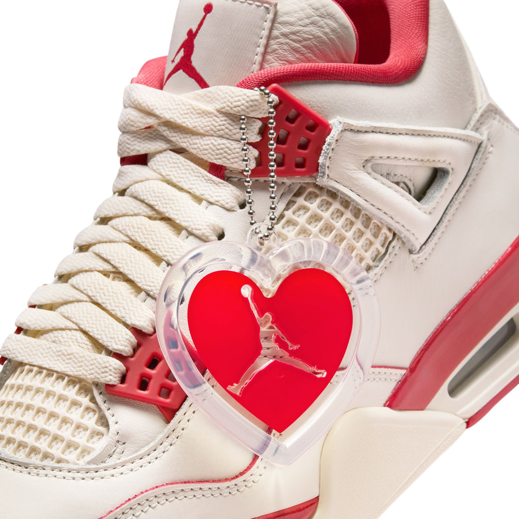 WOMENS AIR JORDAN 4 RETRO - PALE IVORY/SIERRA RED-TOUGH RED