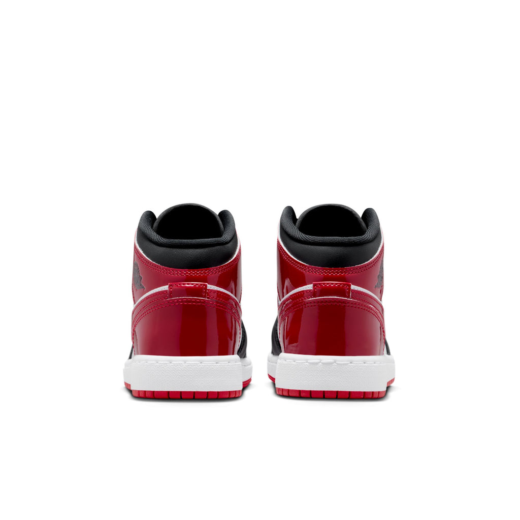 AIR JORDAN 1 MID GS - BLACK/VARSITY RED-WHITE