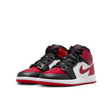AIR JORDAN 1 MID GS - BLACK/VARSITY RED-WHITE