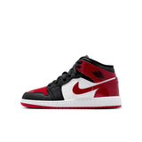 AIR JORDAN 1 MID GS - BLACK/VARSITY RED-WHITE