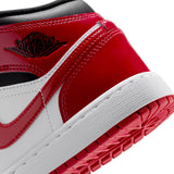 AIR JORDAN 1 MID GS - BLACK/VARSITY RED-WHITE