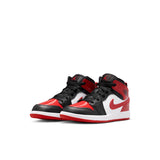 AIR JORDAN 1 MID SE PS - BLACK/VARSITY RED-WHITE