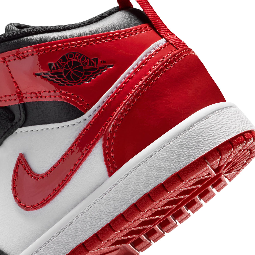 AIR JORDAN 1 MID SE PS - BLACK/VARSITY RED-WHITE