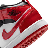 AIR JORDAN 1 MID SE PS - BLACK/VARSITY RED-WHITE