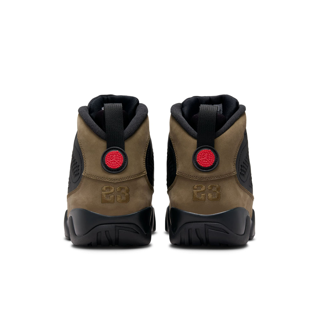 AIR JORDAN 9 RETRO "OLIVE" - BLACK/TRUE RED-LIGHT OLIVE