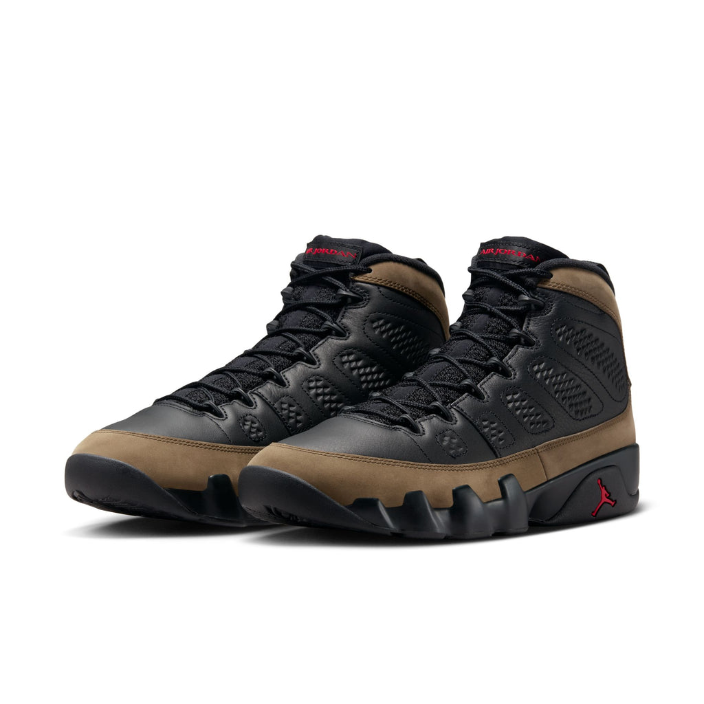 AIR JORDAN 9 RETRO "OLIVE" - BLACK/TRUE RED-LIGHT OLIVE