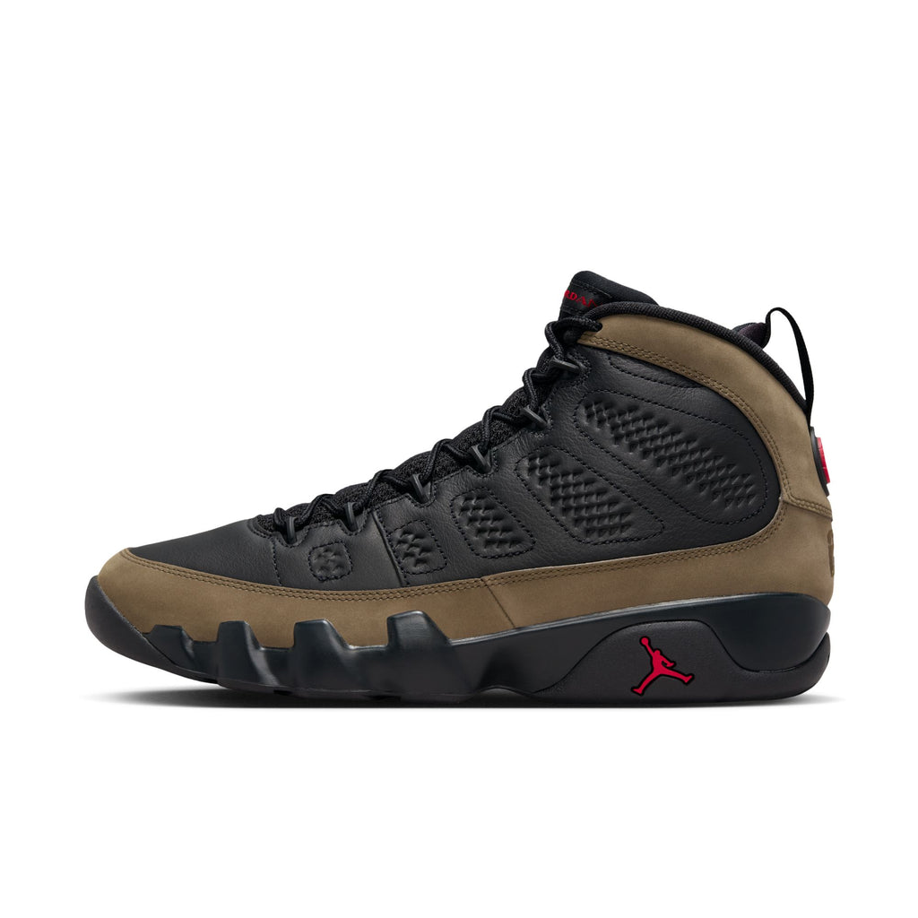 AIR JORDAN 9 RETRO "OLIVE" - BLACK/TRUE RED-LIGHT OLIVE