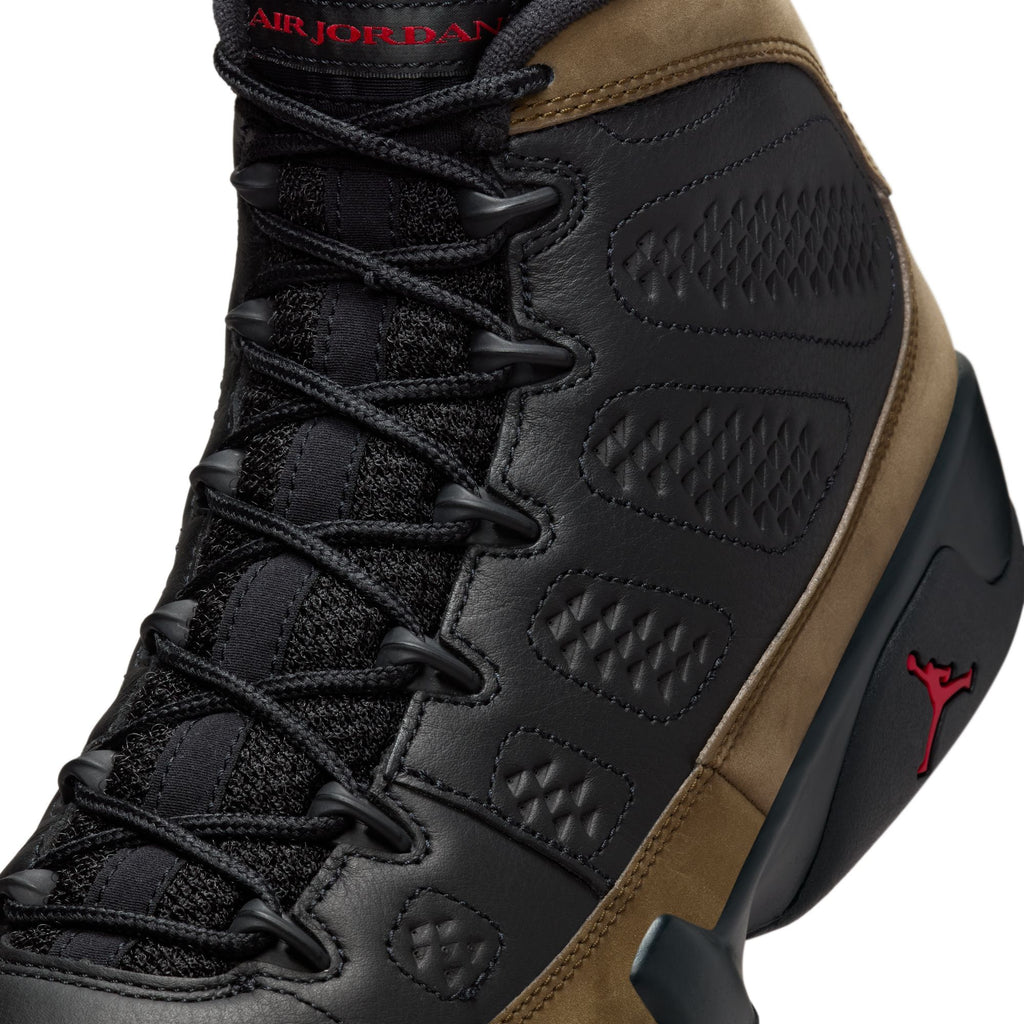 AIR JORDAN 9 RETRO "OLIVE" - BLACK/TRUE RED-LIGHT OLIVE