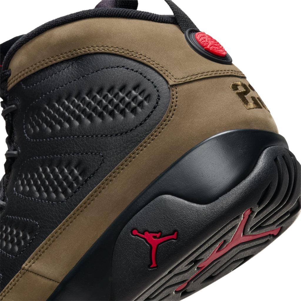 AIR JORDAN 9 RETRO "OLIVE" - BLACK/TRUE RED-LIGHT OLIVE