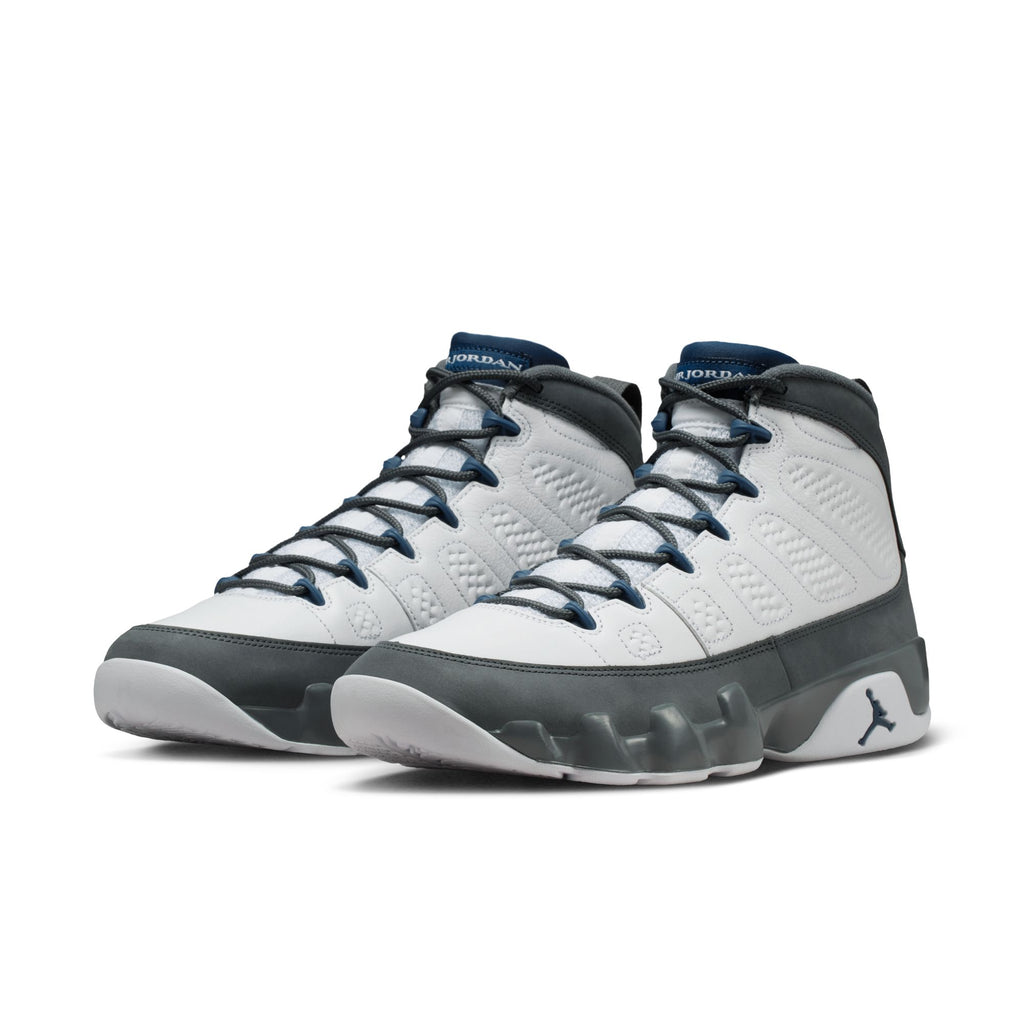 AIR JORDAN 9 RETRO - WHITE/FRENCH BLUE-FLINT GREY
