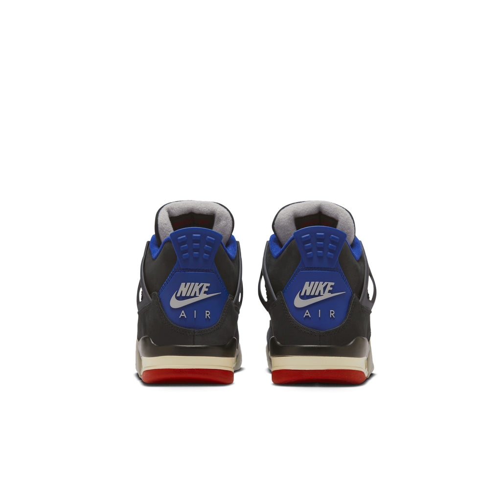 AIR JORDAN 4 RETRO 'RARE AIR' GS - BLACK/FIRE RED-DEEP ROYAL BLUE