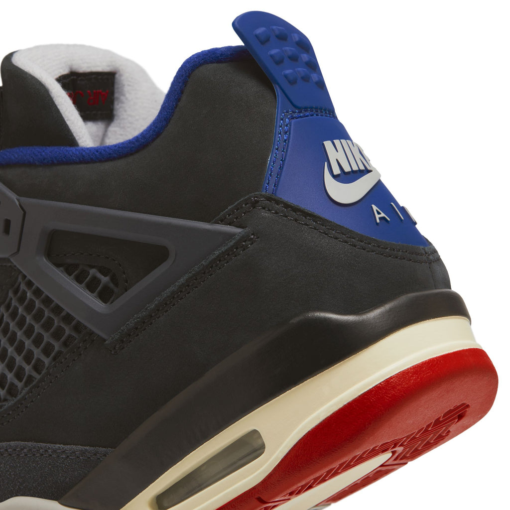AIR JORDAN 4 RETRO 'RARE AIR' GS - BLACK/FIRE RED-DEEP ROYAL BLUE