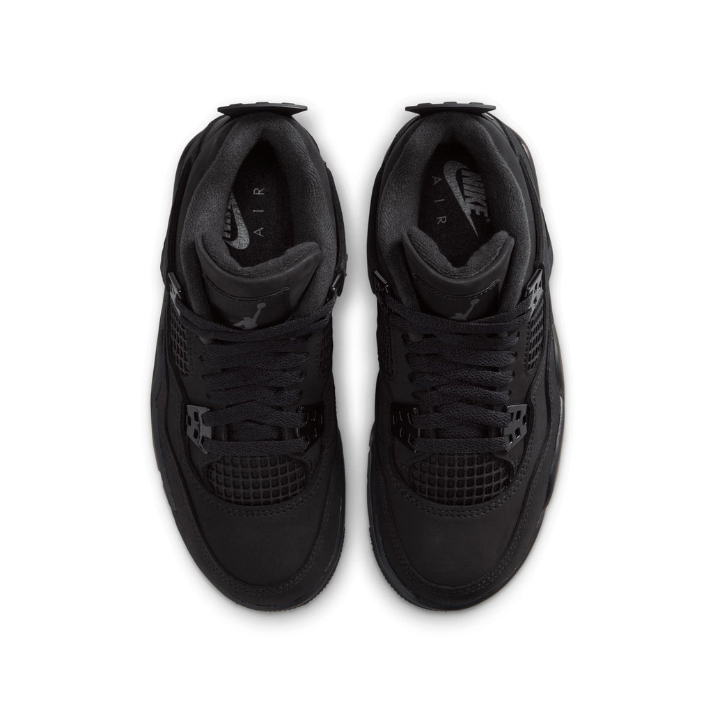 AIR JORDAN 4 RETRO 'BLACK CAT' GS - BLACK/BLACK-LT GRAPHITE