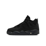 AIR JORDAN 4 RETRO 'BLACK CAT' GS - BLACK/BLACK-LT GRAPHITE