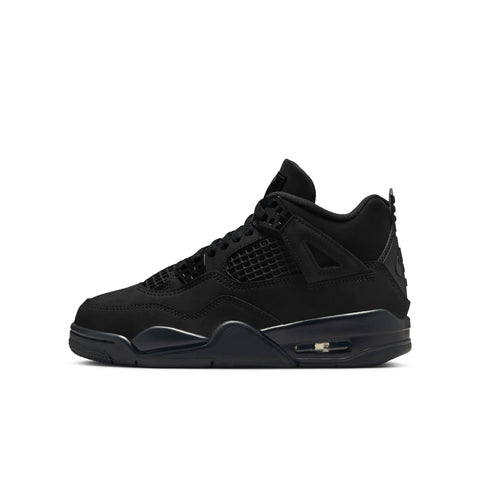 AIR JORDAN 4 RETRO 'BLACK CAT' GS - BLACK/BLACK-LT GRAPHITE