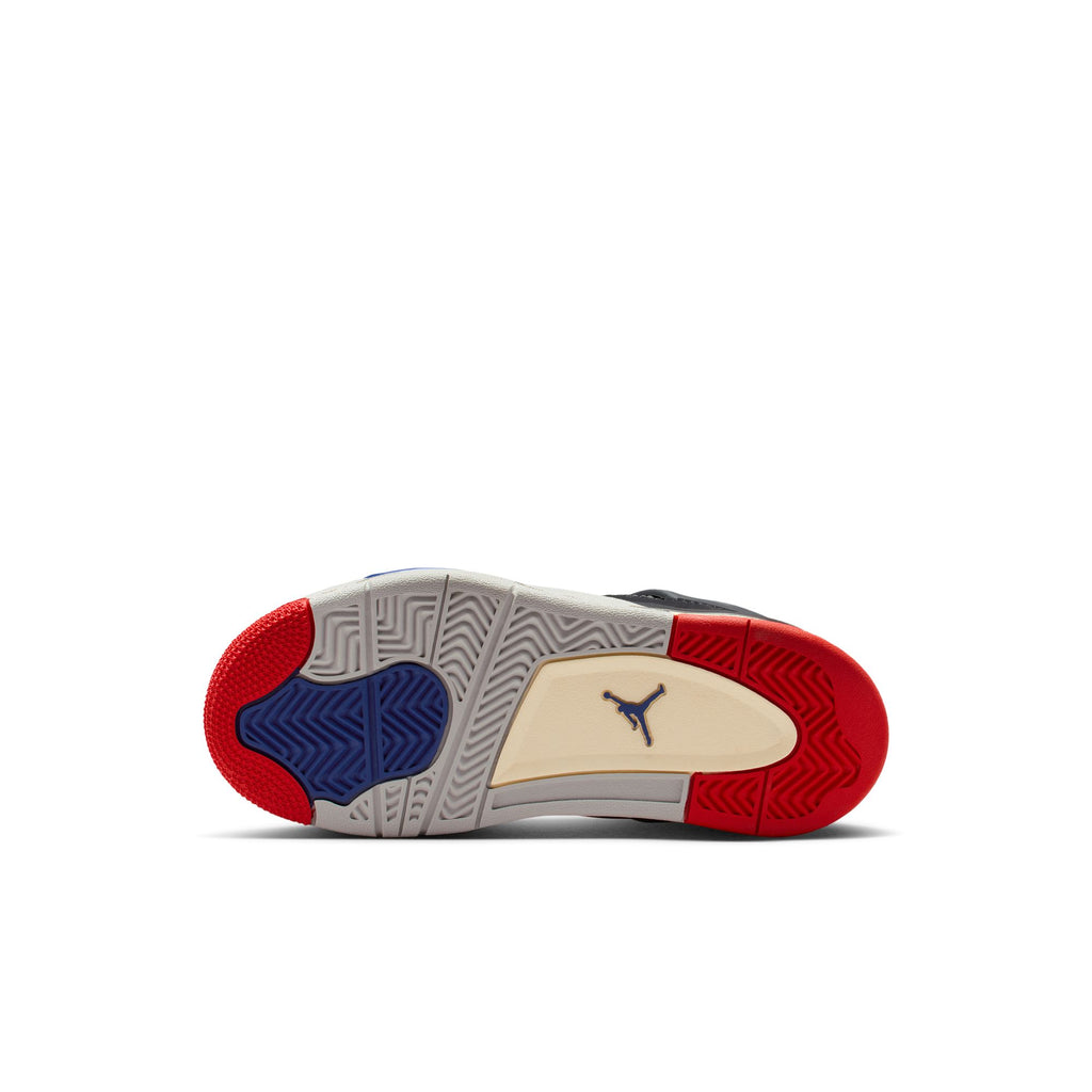 AIR JORDAN 4 RETRO 'RARE AIR' PS - BLACK/FIRE RED-DEEP ROYAL BLUE