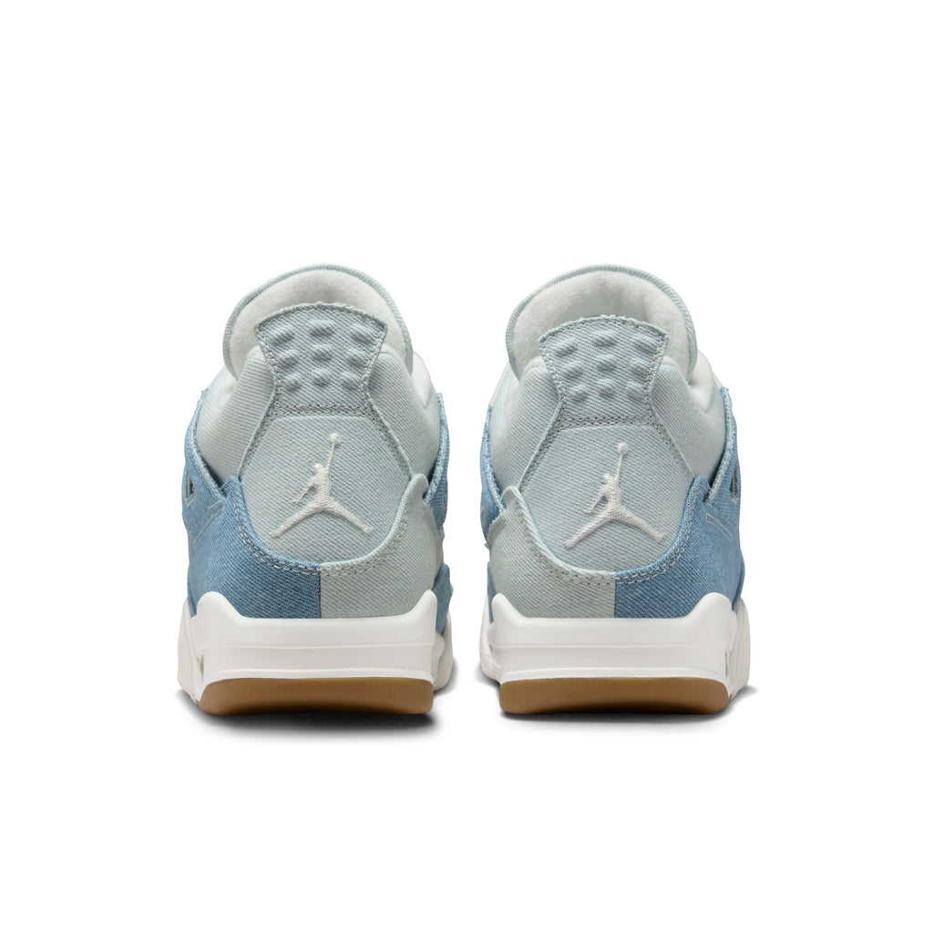 WOMENS AIR JORDAN 4 RETRO 'WORN BLUE' - SAIL/SAIL-GUM LIGHT BROWN-WORN BLUE